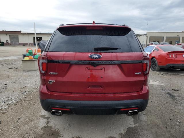 1FM5K8GT8GGC56379 - 2016 FORD EXPLORER SPORT RED photo 6
