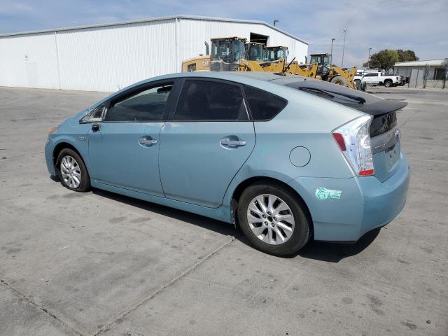 JTDKN3DP1E3056800 - 2014 TOYOTA PRIUS PLUG TURQUOISE photo 2