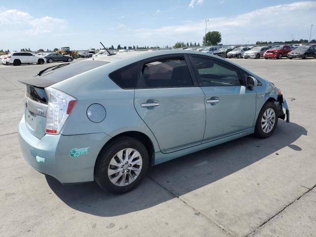 JTDKN3DP1E3056800 - 2014 TOYOTA PRIUS PLUG TURQUOISE photo 3