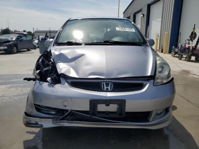JHMGD38648S069348 - 2008 HONDA FIT SPORT GRAY photo 5