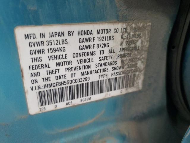 JHMGE8H55DC033299 - 2013 HONDA FIT SPORT 蓝色 照片 12