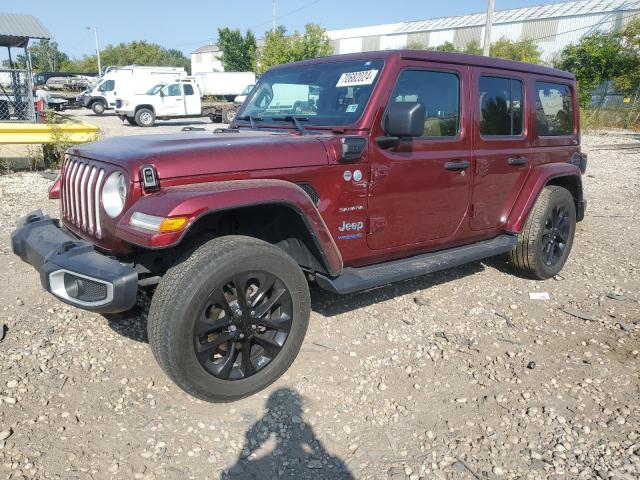1C4JJXP64MW787316 - 2021 JEEP WRANGLER U SAHARA 4XE RED photo 1