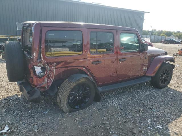 1C4JJXP64MW787316 - 2021 JEEP WRANGLER U SAHARA 4XE RED photo 3