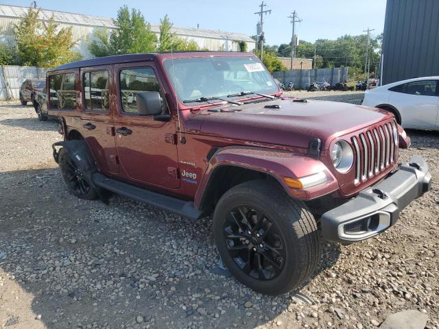 1C4JJXP64MW787316 - 2021 JEEP WRANGLER U SAHARA 4XE RED photo 4
