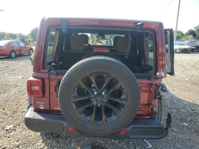 1C4JJXP64MW787316 - 2021 JEEP WRANGLER U SAHARA 4XE RED photo 6