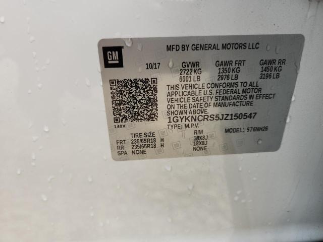 1GYKNCRS5JZ150547 - 2018 CADILLAC XT5 LUXURY Ağ foto 13