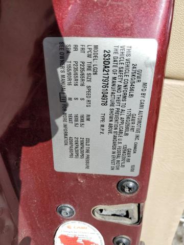 2S3DA217976104978 - 2007 SUZUKI XL7 RED photo 13