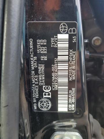 VNKKTUD38JA099732 - 2018 TOYOTA YARIS L Qara foto 13