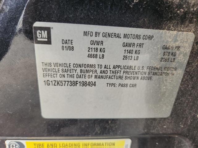 1G1ZK57738F198494 - 2008 CHEVROLET MALIBU LTZ BLACK photo 12