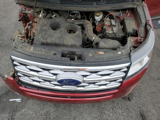 1FM5K7FH8JGC91048 - 2018 FORD EXPLORER LIMITED RED photo 12