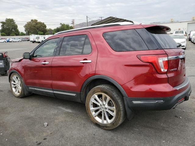 1FM5K7FH8JGC91048 - 2018 FORD EXPLORER LIMITED RED photo 2