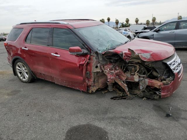 1FM5K7FH8JGC91048 - 2018 FORD EXPLORER LIMITED RED photo 4
