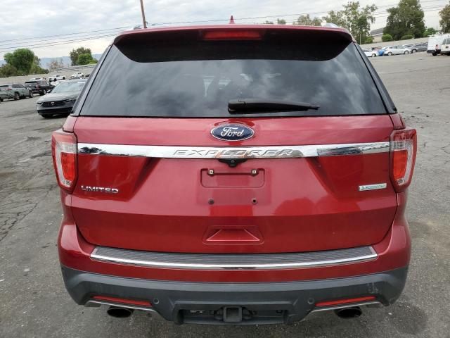 1FM5K7FH8JGC91048 - 2018 FORD EXPLORER LIMITED RED photo 6