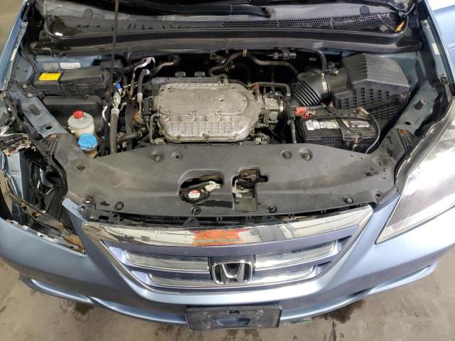 5FNRL38787B110940 - 2007 HONDA ODYSSEY EXL BLUE photo 12