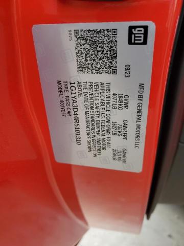 1G1YA3D44R5101310 - 2024 CHEVROLET CORVETTE STINGRAY 1LT RED photo 12