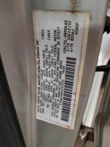 5TEHN72N84Z325510 - 2004 TOYOTA TACOMA DOUBLE CAB SILVER photo 13
