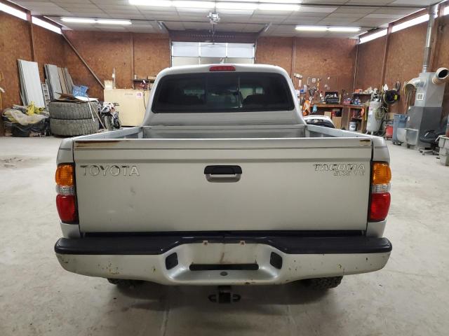 5TEHN72N84Z325510 - 2004 TOYOTA TACOMA DOUBLE CAB SILVER photo 6