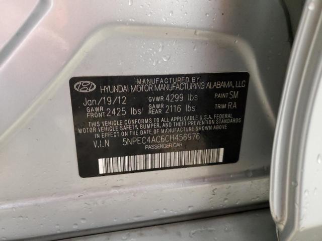 5NPEC4AC6CH456976 - 2012 HYUNDAI SONATA SE SILVER photo 13