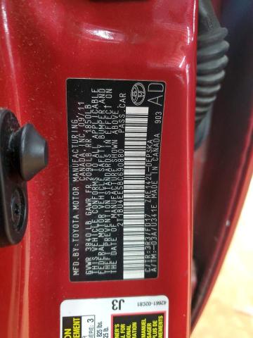 2T1BU4EE5BC690880 - 2011 TOYOTA COROLLA BASE RED photo 12