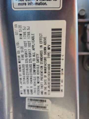 JHLRE38519C014806 - 2009 HONDA CR-V EX Niebieski zdjęcie 12