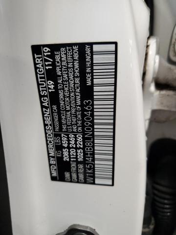 W1K5J4HB8LN090463 - 2020 MERCEDES-BENZ CLA 250 4MATIC WHITE photo 12