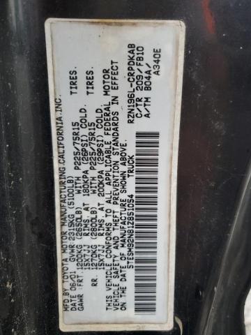 5TESM92N81Z851054 - 2001 TOYOTA TACOMA XTRACAB PRERUNNER Siyah fotoğraf 12