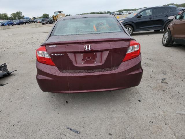 19XFB2F54CE099632 - 2012 HONDA CIVIC LX MAROON photo 6