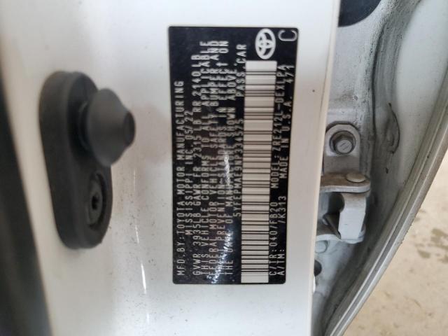 5YFEPMAE9NP334575 - 2022 TOYOTA COROLLA LE WHITE photo 12