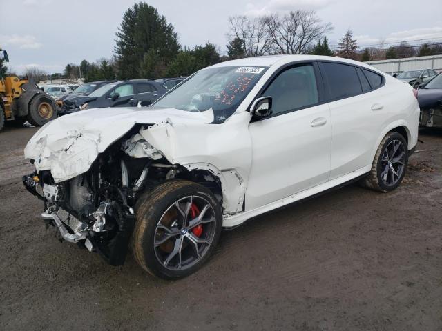 5UXCY8C06M9G82532 - 2021 BMW X6 M50I WHITE photo 1