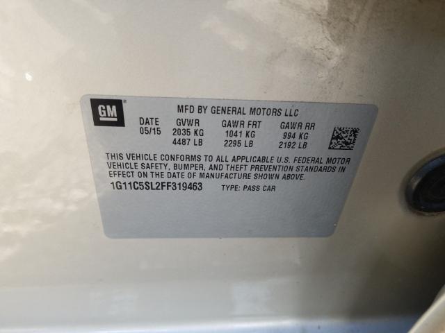 1G11C5SL2FF319463 - 2015 CHEVROLET MALIBU 1LT TAN photo 10