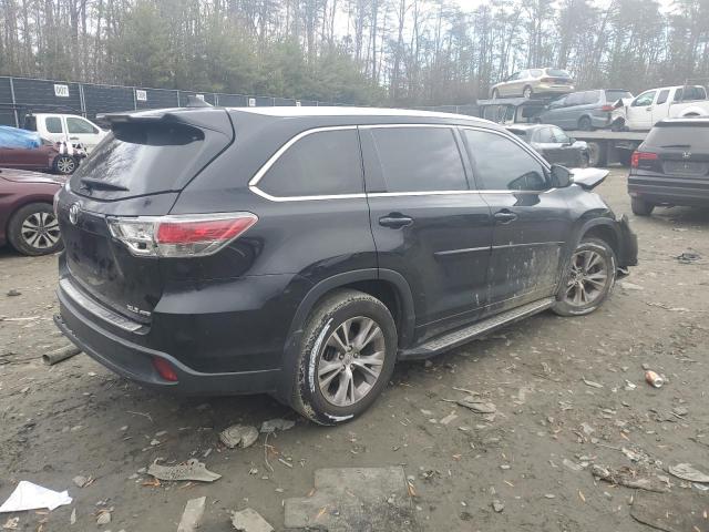 5TDJKRFH7FS086350 - 2015 TOYOTA HIGHLANDER XLE Սև լուսանկար 3