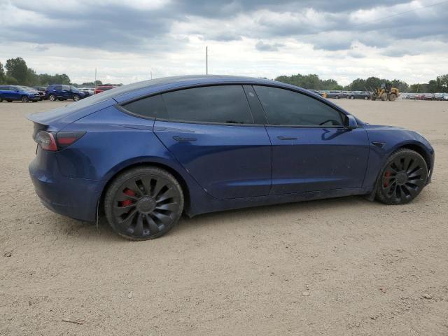 5YJ3E1ECXNF321737 - 2022 TESLA MODEL 3 Blau Foto 3