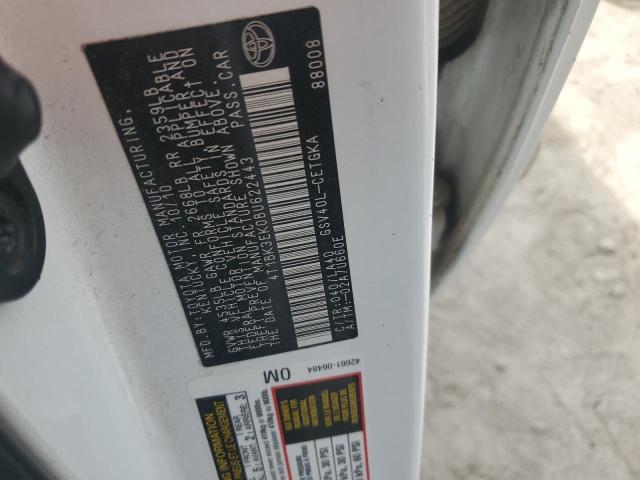 4T1BK3EK0BU622443 - 2011 TOYOTA CAMRY SE WHITE photo 13
