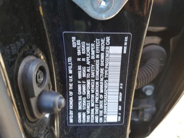 SHHFK7G43JU218375 - 2018 HONDA CIVIC SPORT შავი ფოტო 13