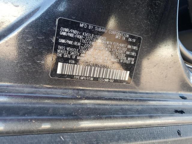 JF2GTACC2K8333548 - 2019 SUBARU CROSSTREK PREMIUM Gri fotoğraf 12