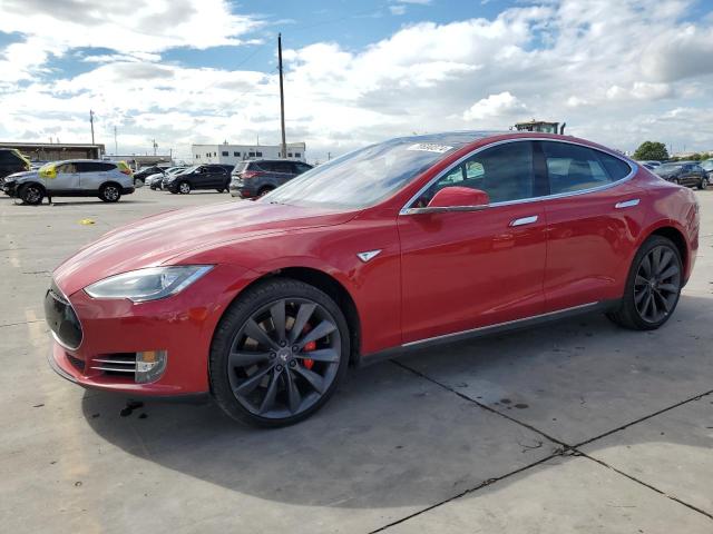 5YJSA1E47FF119973 - 2015 TESLA MODEL S 红色 照片 1