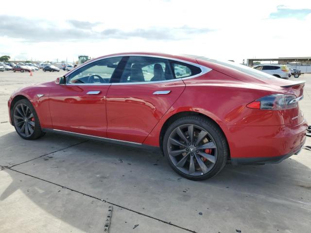 5YJSA1E47FF119973 - 2015 TESLA MODEL S 红色 照片 2