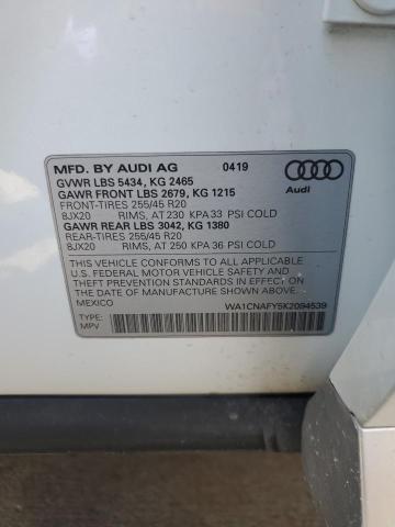 WA1CNAFY5K2094539 - 2019 AUDI Q5 PRESTIGE თეთრი ფოტო 13