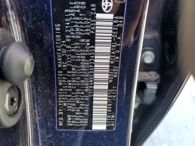 5YFB4MDE0SP234559 - 2025 TOYOTA COROLLA LE 蓝色 照片 13