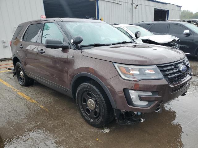 1FM5K8AR1HGC78528 - 2017 FORD EXPLORER POLICE INTERCEPTOR 栗色 照片 4