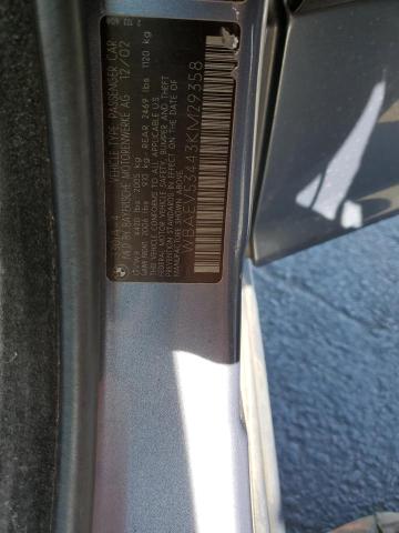 WBAEV53443KM29358 - 2003 BMW 3 SERIES I BLUE photo 12