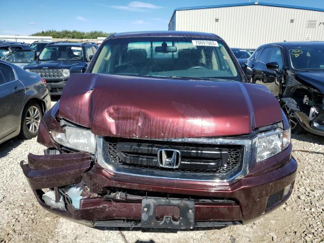 5FPYK16239B107349 - 2009 HONDA RIDGELINE RT MAROON photo 5