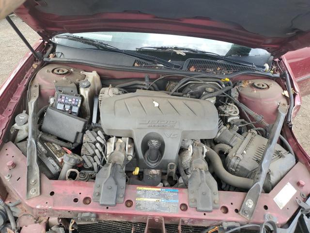 2G4WD582671226832 - 2007 BUICK LACROSSE CXL Burgund zdjęcie 11