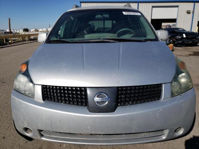 5N1BV28U65N116192 - 2005 NISSAN QUEST S SILVER photo 5