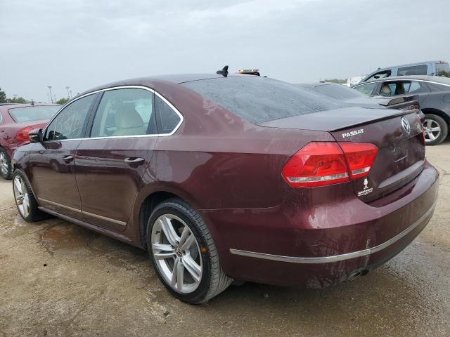 1VWCN7A30CC080111 - 2012 VOLKSWAGEN PASSAT SEL BURGUNDY photo 2