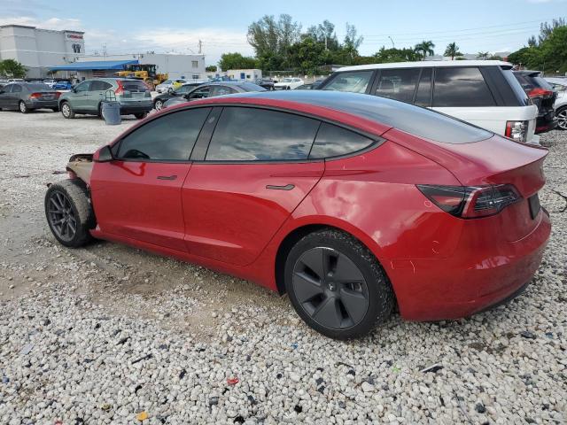 5YJ3E1EA1PF553693 - 2023 TESLA MODEL 3 Красный фото 2