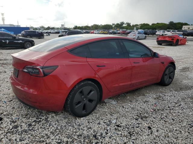 5YJ3E1EA1PF553693 - 2023 TESLA MODEL 3 Красный фото 3