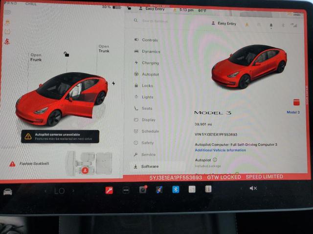 5YJ3E1EA1PF553693 - 2023 TESLA MODEL 3 Красный фото 9