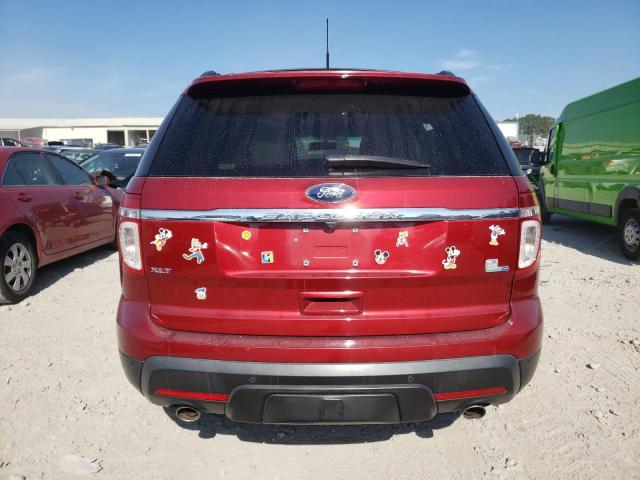 1FM5K8D83DGA16765 - 2013 FORD EXPLORER XLT RED photo 6