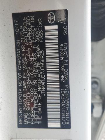 JTNKARJE7JJ558925 - 2018 TOYOTA COROLLA IM WHITE photo 13